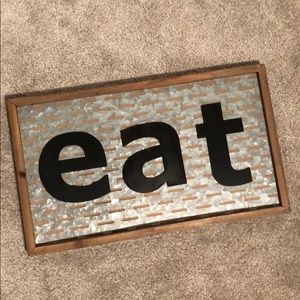 Eat Sign - Galvanized and Wood